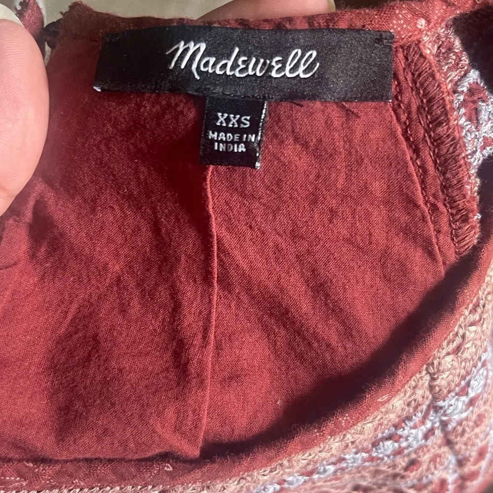 Madewell Embroidered Puff-Sleeve Babydoll Dress in Dotted Vines - Picture 10 of 10